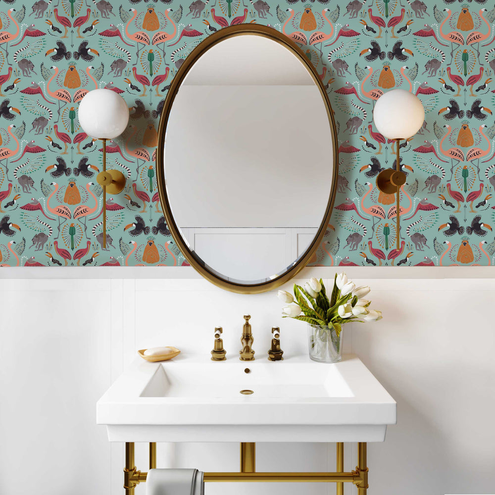 LH900057 - Madagascar Wallpaper - Duck Egg - Lust Home