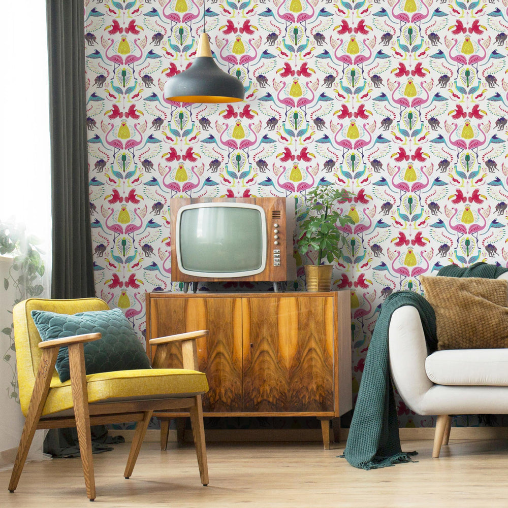 LH900058 - Madagascar Wallpaper - White & Brights - Lust Home