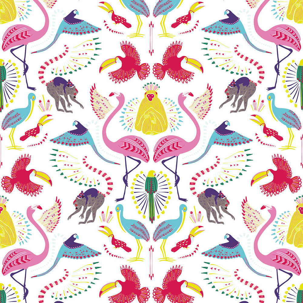 LH900058 - Madagascar Wallpaper - White & Brights - Lust Home