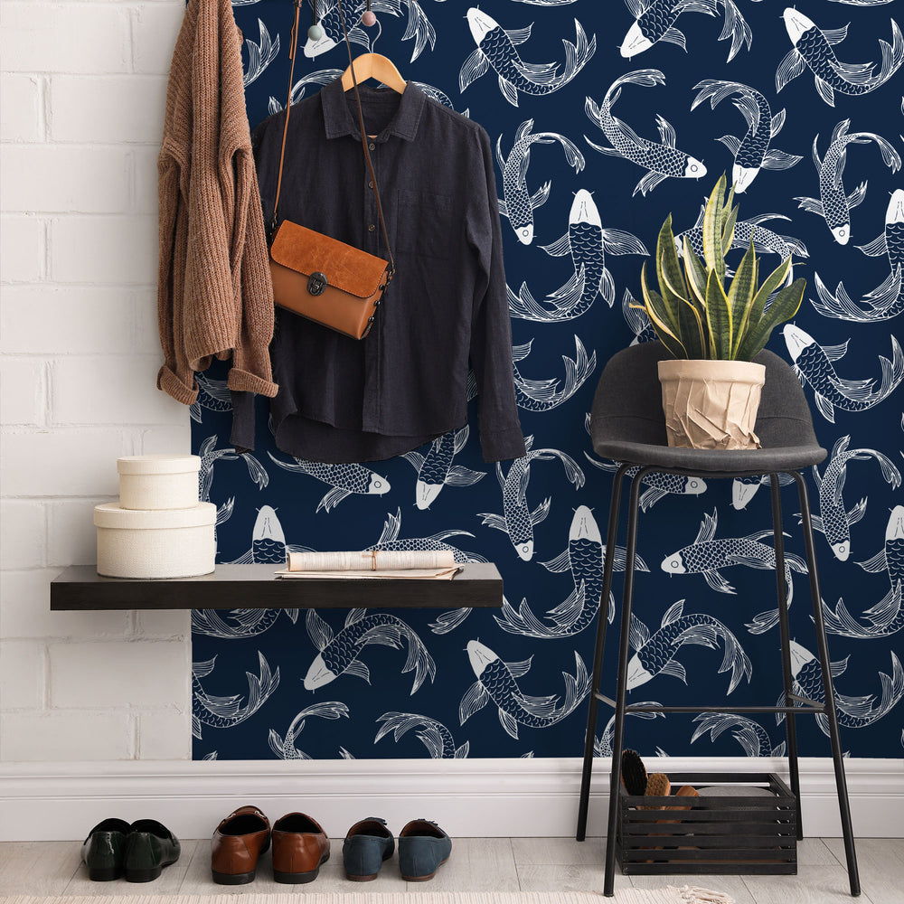LH900065 - Carpe Diem Wallpaper - Indigo Blue & White - Lust Home