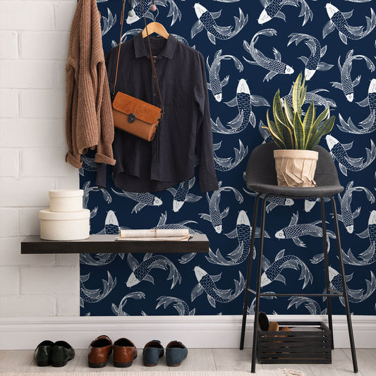 LH900065 - Carpe Diem Wallpaper - Indigo Blue & White - Lust Home