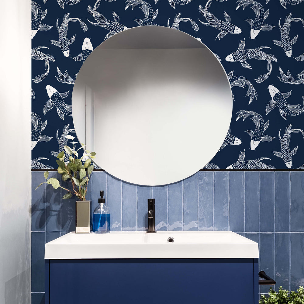 LH900065 - Carpe Diem Wallpaper - Indigo Blue & White - Lust Home