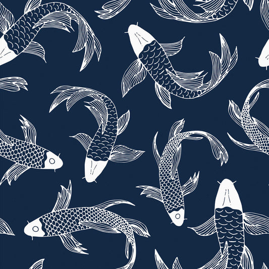 LH900065 - Carpe Diem Wallpaper - Indigo Blue & White - Lust Home