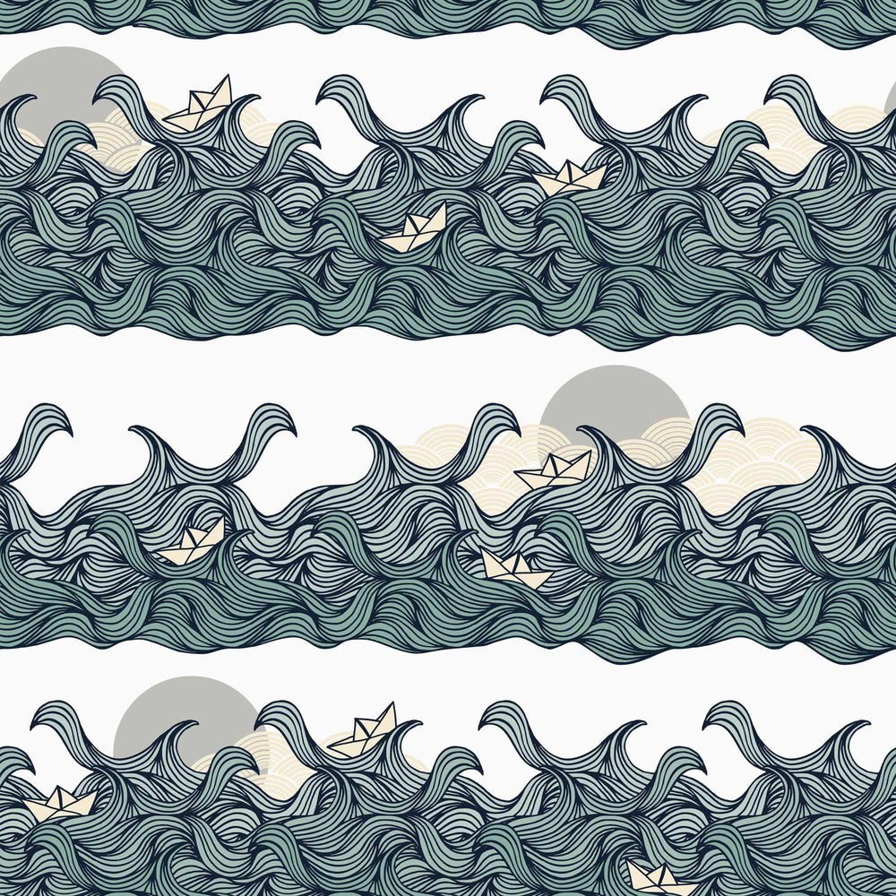 LH900068 - Making Waves Wallpaper - Sea Grey - Lust Home