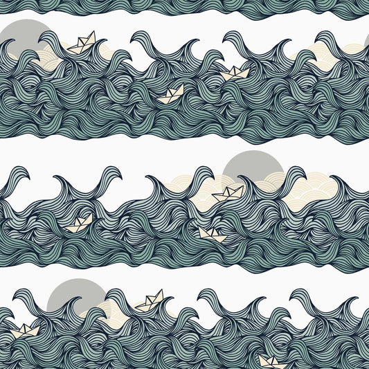 LH900068 - Making Waves Wallpaper - Sea Grey - Lust Home