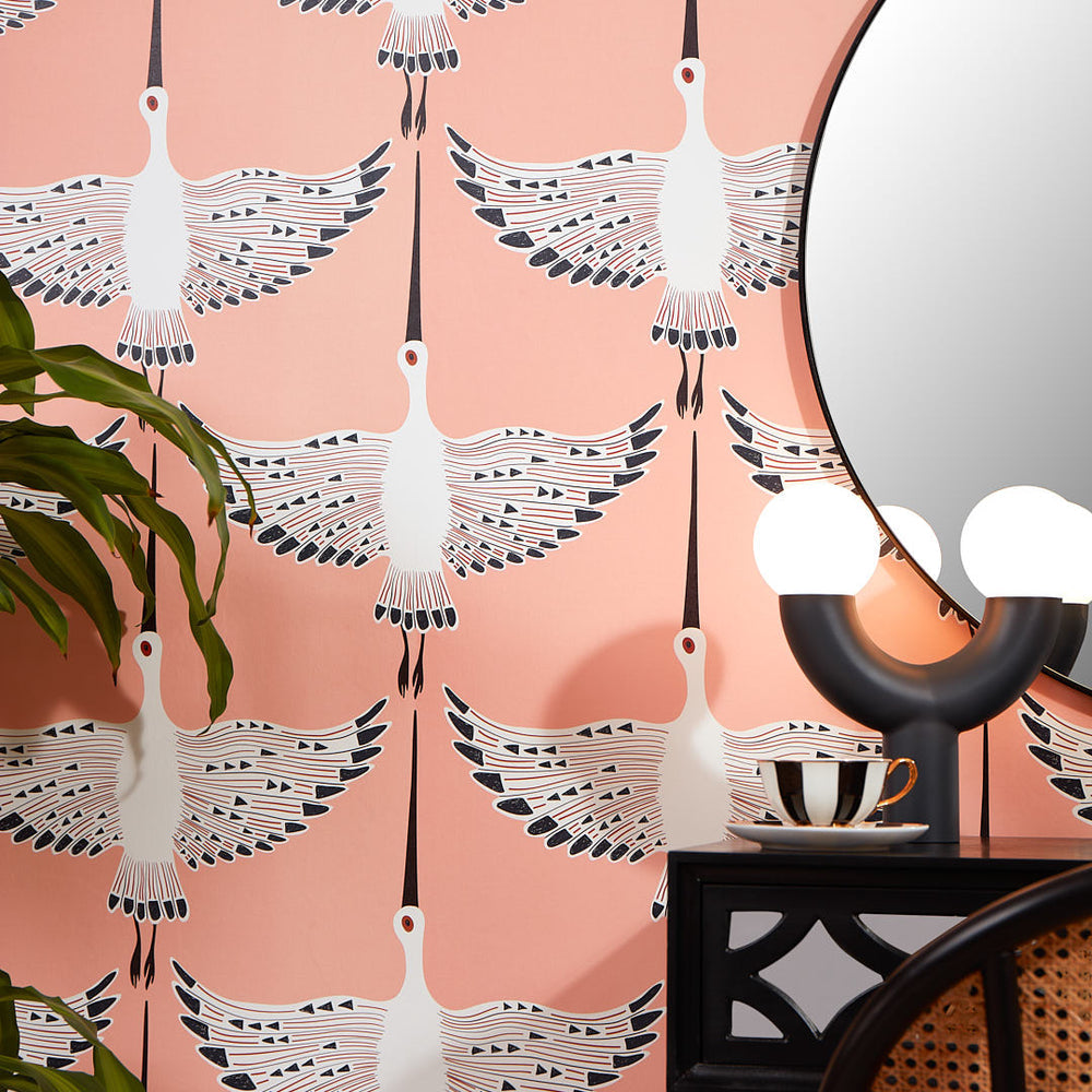 LH900075 - Ogata Kuren Wallpaper - Peach - Lust Home
