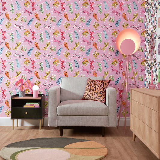 LH900085 - Wild AF Wallpaper - Bubblegum & Brights - Lust Home
