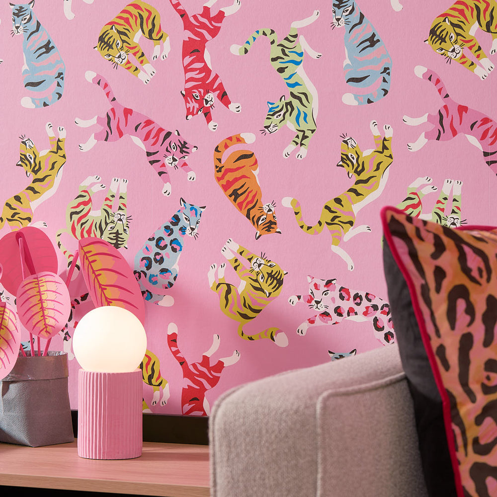 LH900085 - Wild AF Wallpaper - Bubblegum & Brights - Lust Home