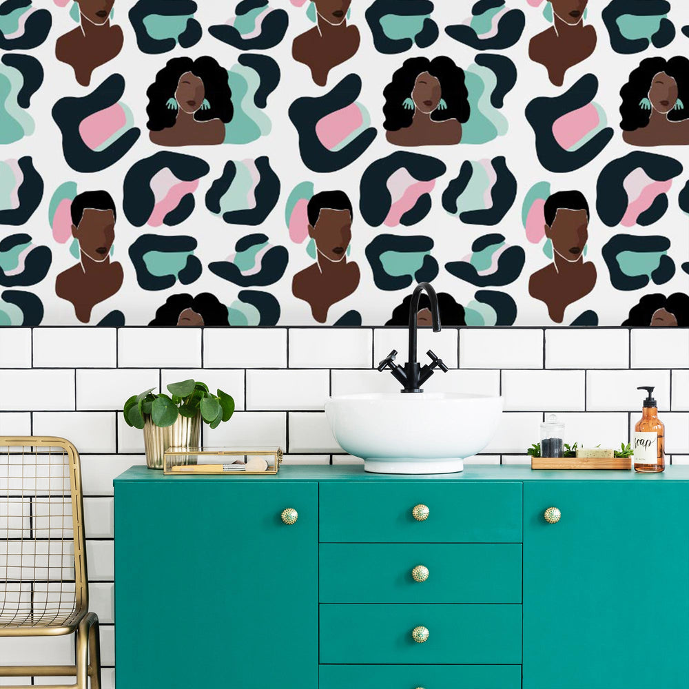 LH900102 - Rosa Wallpaper - Candy Pink & Mint Green - Lust Home