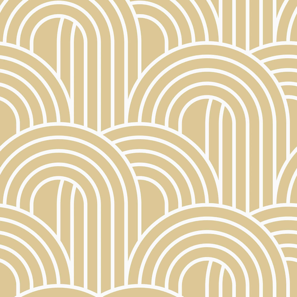LH900106 - Wave After Wave Wallpaper - Custard - Lust Home
