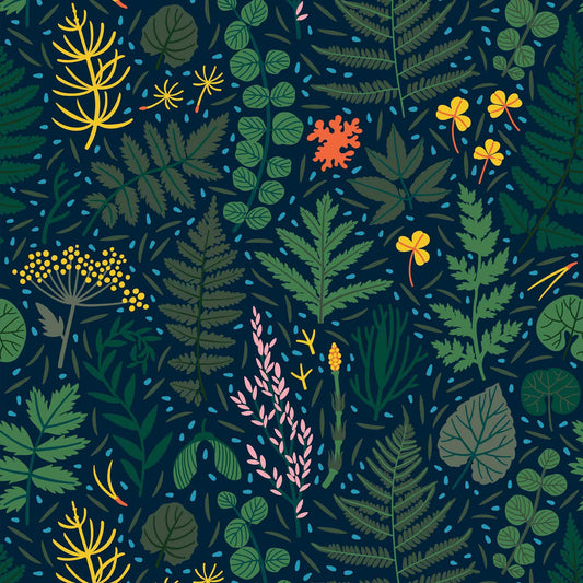 LH900110 - Woodland Walks Wallpaper - Forest Greens & Mustard Accent - Lust Home