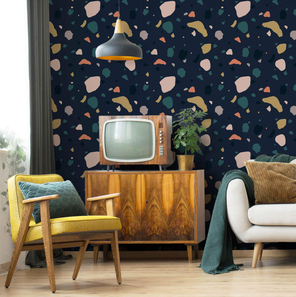 LH900116 - Asteroid Wallpaper - Deep Navy - Lust Home