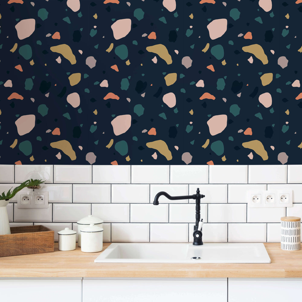LH900116 - Asteroid Wallpaper - Deep Navy - Lust Home