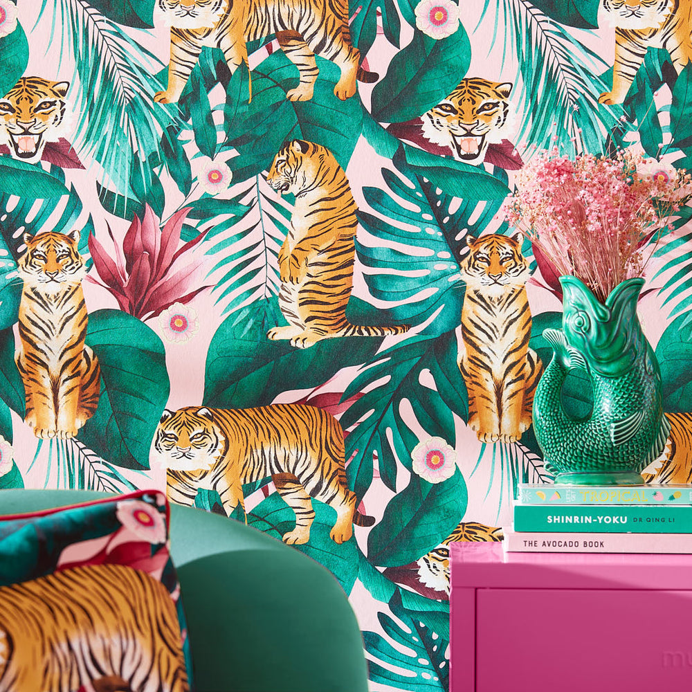 LH900148 - Jungle Is Massive Wallpaper - Sweet Pink - Lust Home