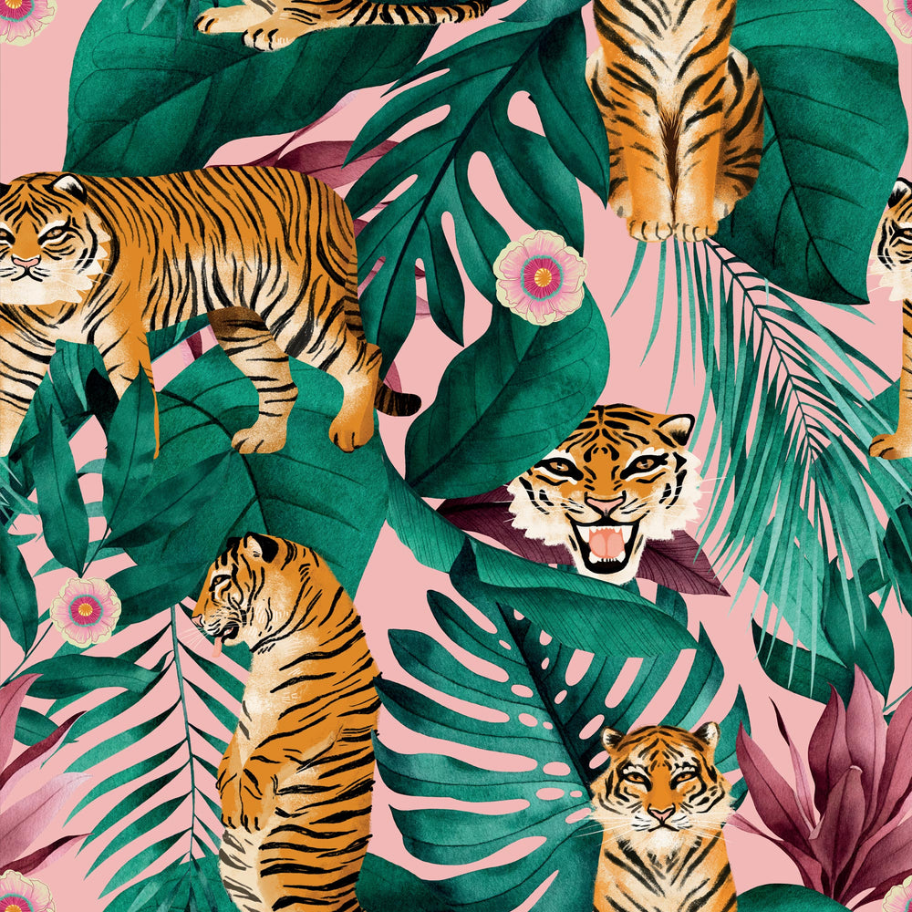LH900148 - Jungle Is Massive Wallpaper - Sweet Pink - Lust Home
