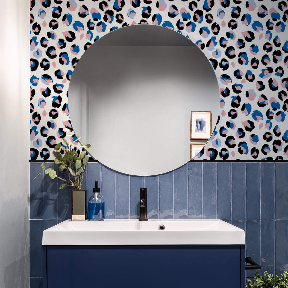 LH900159 - Wild Thing Wallpaper - Cobalt Blue & Bubblegum Pink - Lust Home