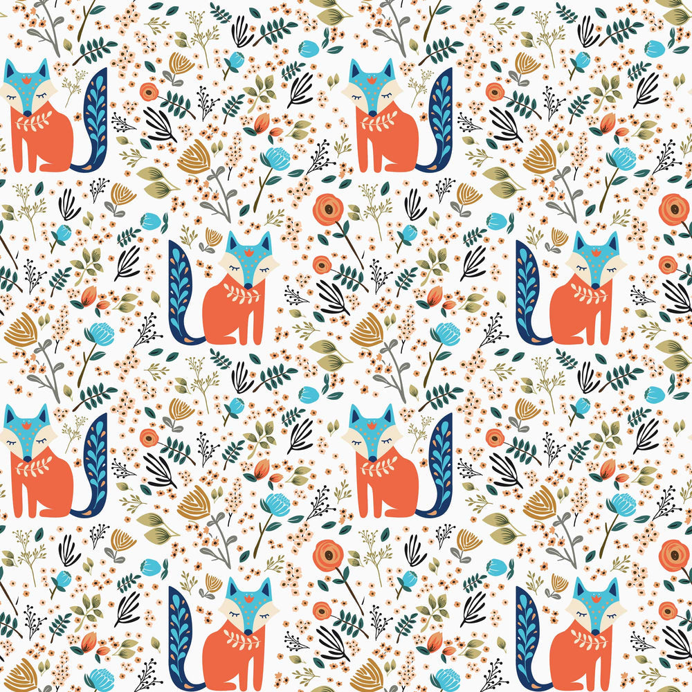 LH900174 - Let's Make A Den Wallpaper - Fox Orange & Sapphire Blue - Lust Home