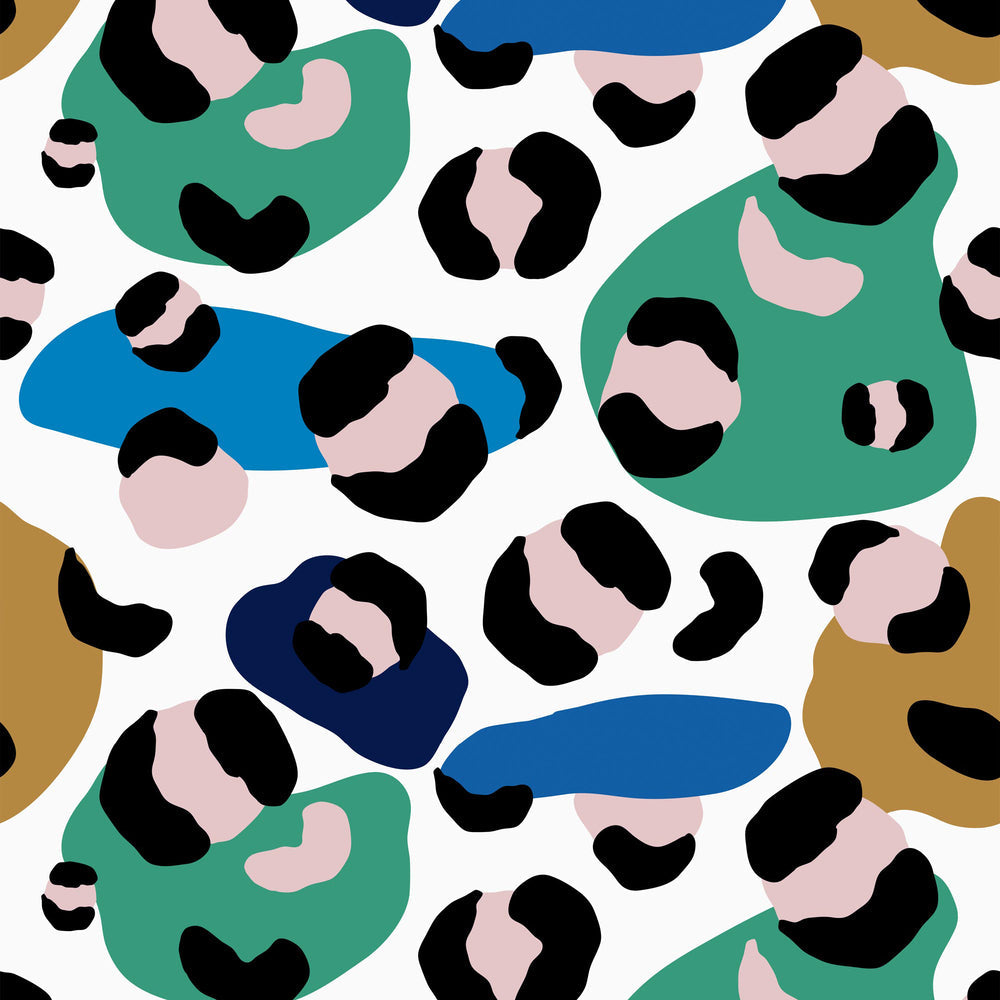 LH900182 - Cool Like You Wallpaper - Cobalt Blue, Mustard & Jungle Green - Lust Home