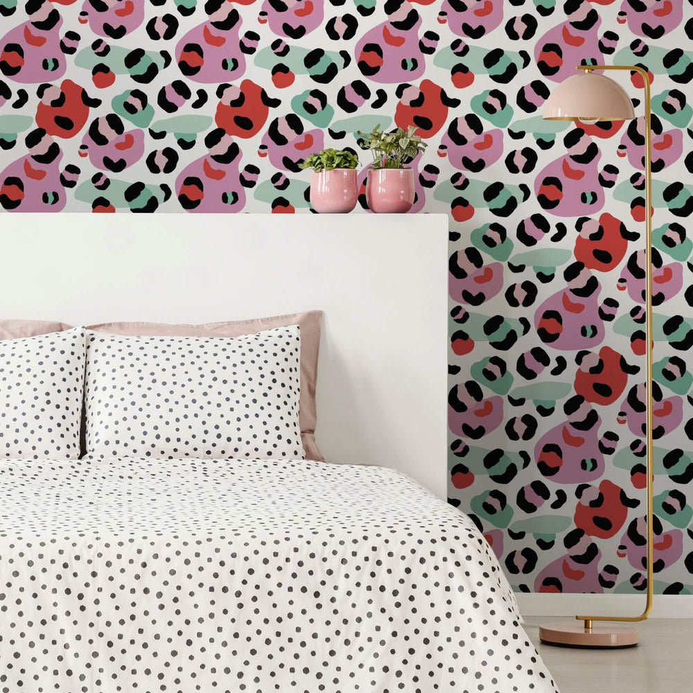 LH900183 - Cool Like You Wallpaper - Candy Pink, Postbox Red & Mint - Lust Home