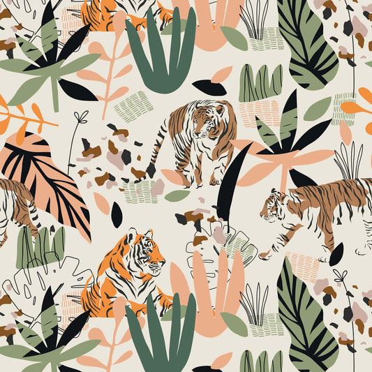 LH900191 - Wild and Free Wallpaper - Jungle Greens, Terracotta & Sandstone - Lust Home