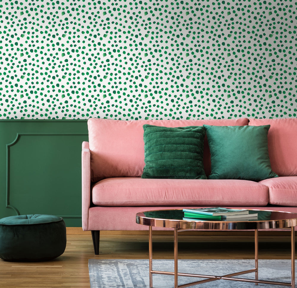 LH900202 - Spot The Difference Wallpaper - Vibrant Green - Lust Home