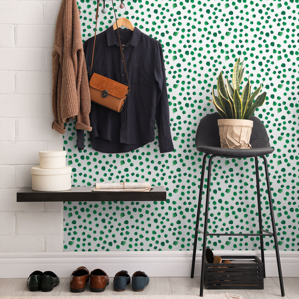LH900202 - Spot The Difference Wallpaper - Vibrant Green - Lust Home