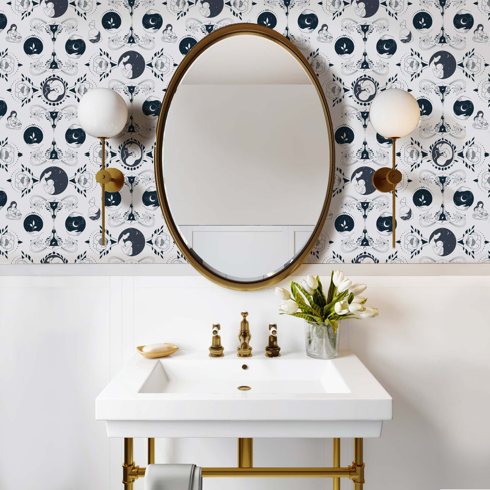 LH900206 - Freyja Wallpaper - Midnight Navy - Lust Home