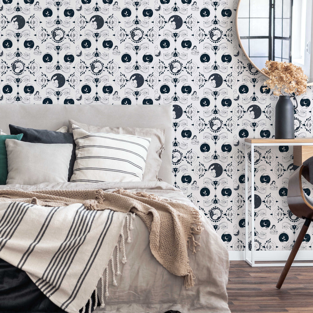 LH900206 - Freyja Wallpaper - Midnight Navy - Lust Home