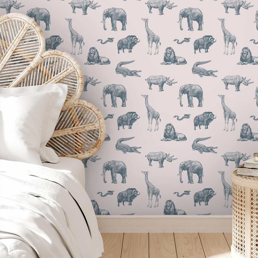 LH900223 - Mufasa Wallpaper - Ocean Blue - Lust Home