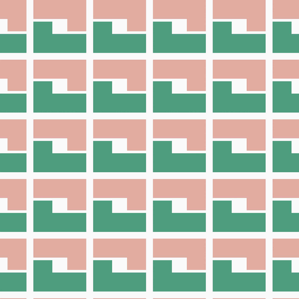 LH900235 - L7 Wallpaper - Deep Mint & Punch Pink - Lust Home
