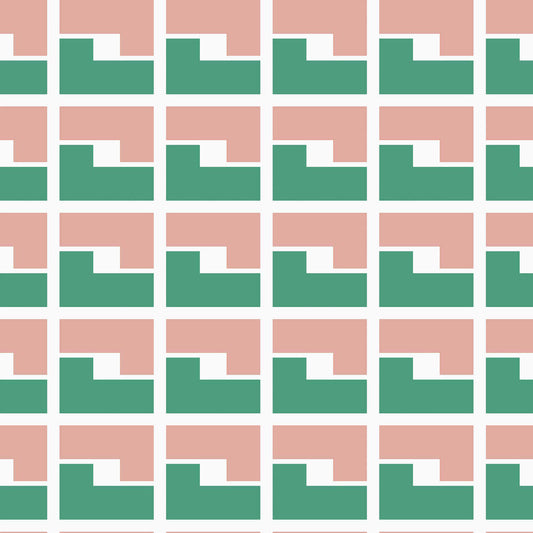LH900235 - L7 Wallpaper - Deep Mint & Punch Pink - Lust Home