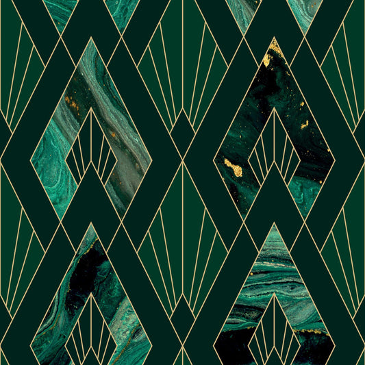 LH900268 - Leonardo Wallpaper - Green Marble - Lust Home