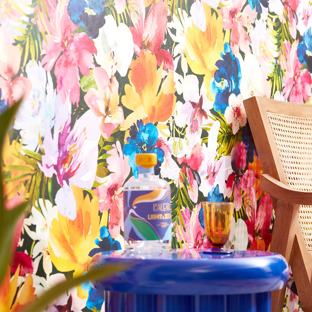 LH900378 - Vacay Vibes Wallpaper - Tropical Orange, Ocean Blue & Flamingo Pink - Lust Home