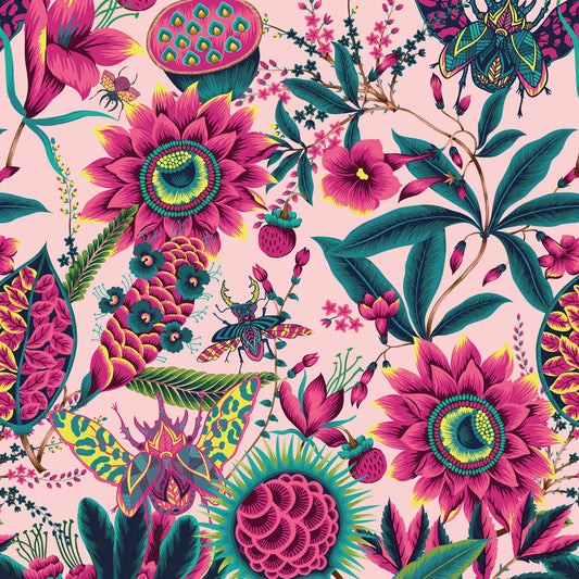 LH900383 - Pandora Wallpaper - Fuschia, Jade & Lime - Lust Home