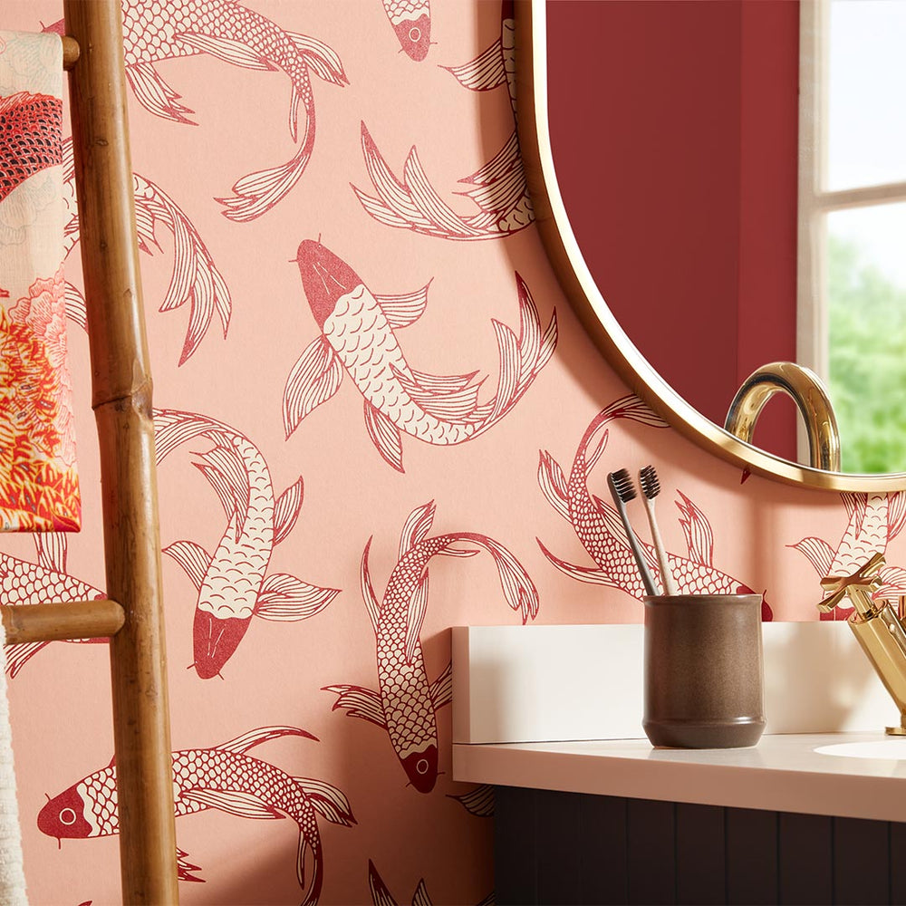 LH900390 - Carpe Diem Wallpaper - Pink, Red & Ivory - Lust Home