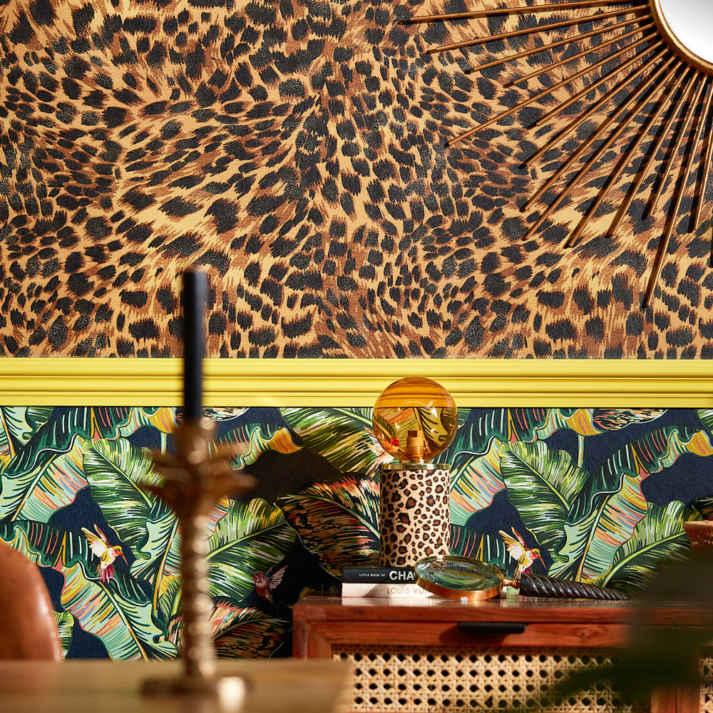 LH900394 - Lady Leopard Wallpaper - Authentic Brown & Black - Lust Home
