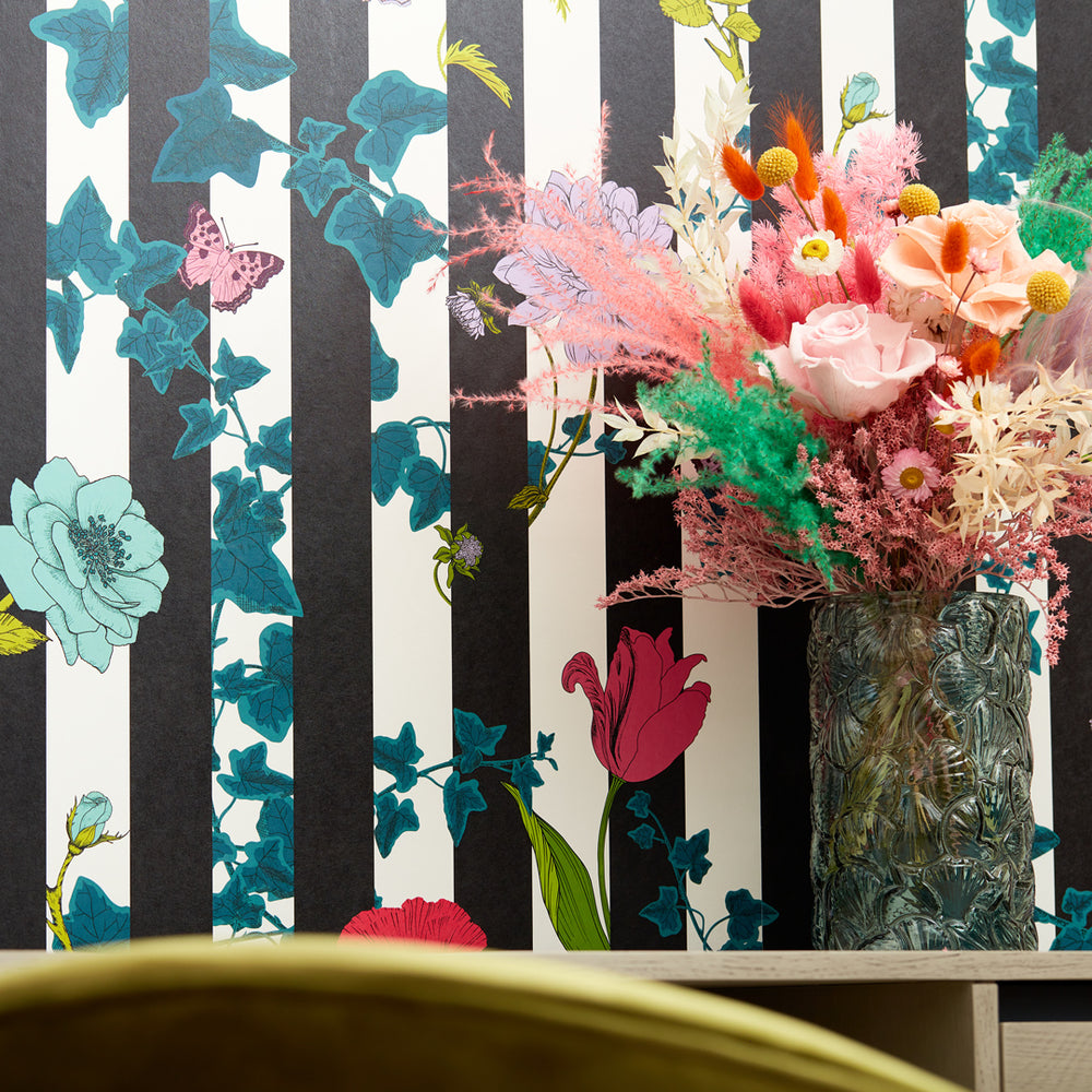 LH900400 - Secret Garden Wallpaper - Liquorish with Brights - Lust Home
