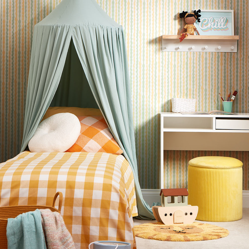 LH900444 - Get A Wiggle On Wallpaper - Lemon & Elderflower - Lust Home
