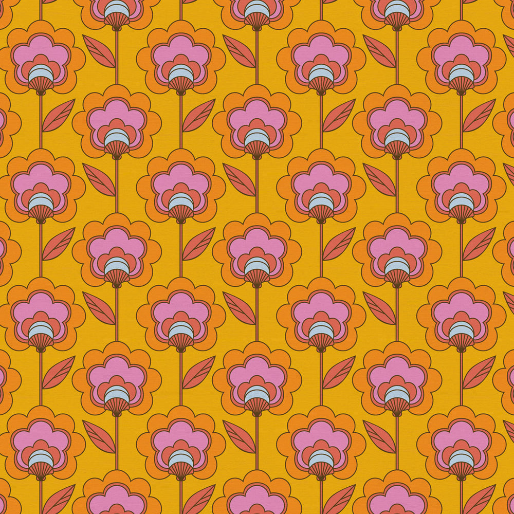 LH900449 - Happy Glamper Wallpaper - Clementine & Magenta - Lust Home