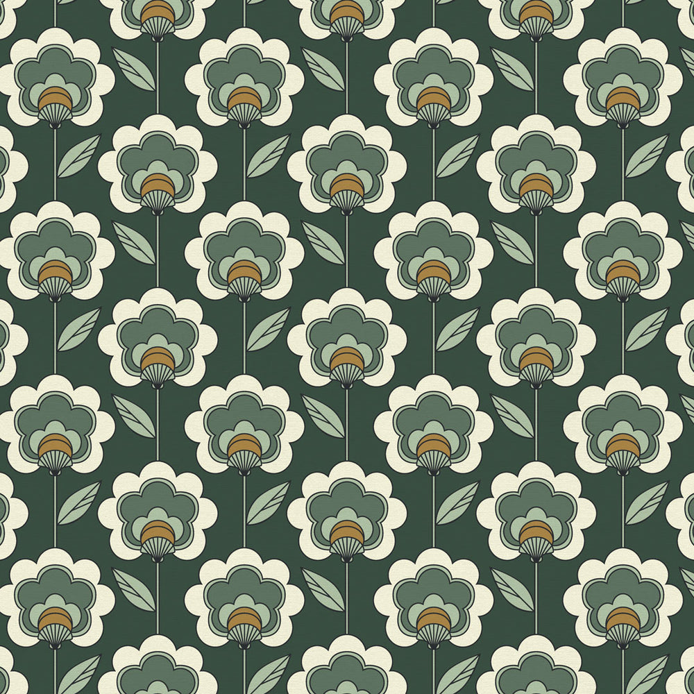 LH900450 - Happy Glamper Wallpaper - Dark Forest, Sage & Sand - Lust Home