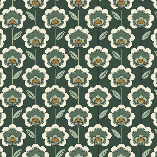 LH900450 - Happy Glamper Wallpaper - Dark Forest, Sage & Sand - Lust Home