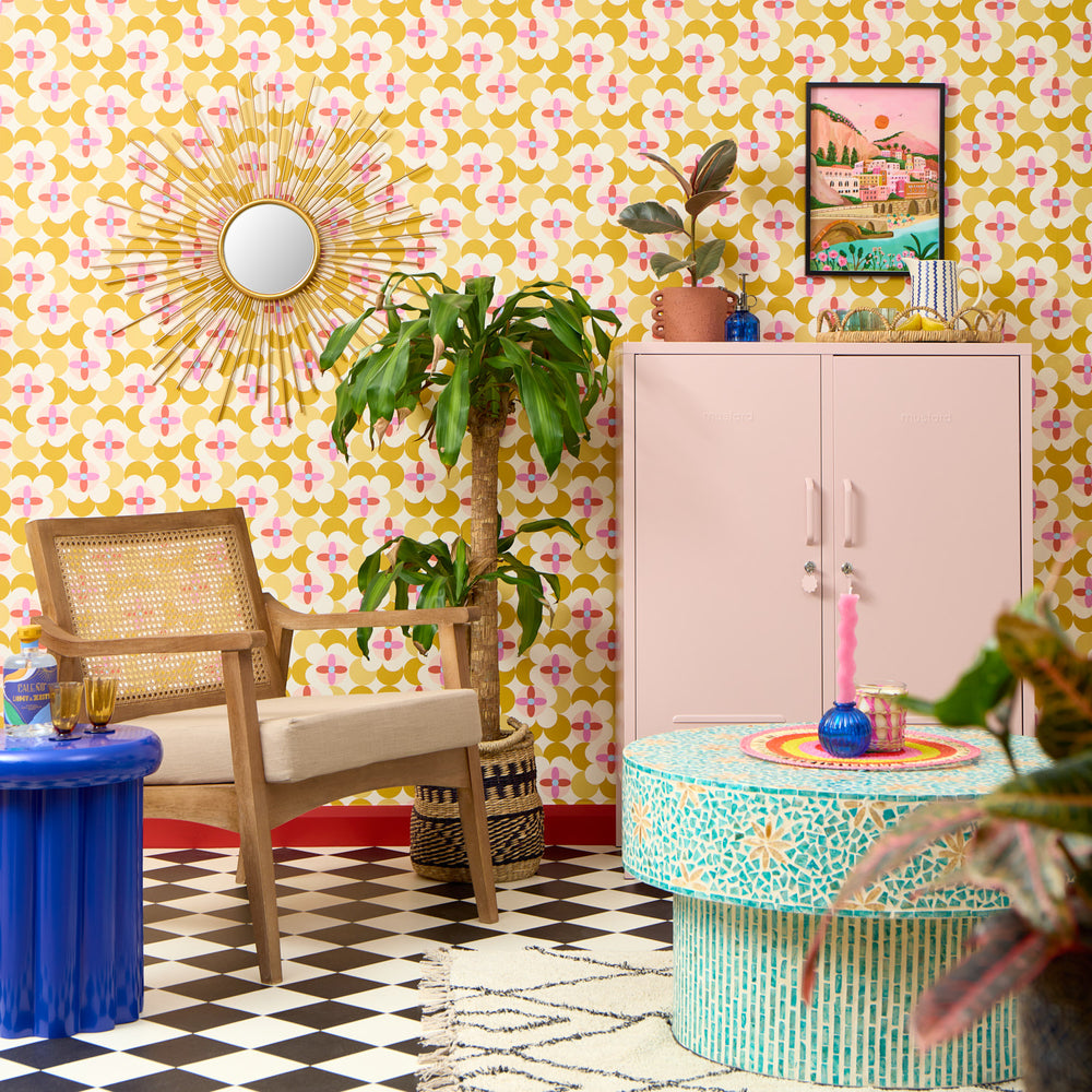 LH900454 - Day Dreamer Wallpaper - Mustard & Candy Floss on Gluten Free - Lust Home