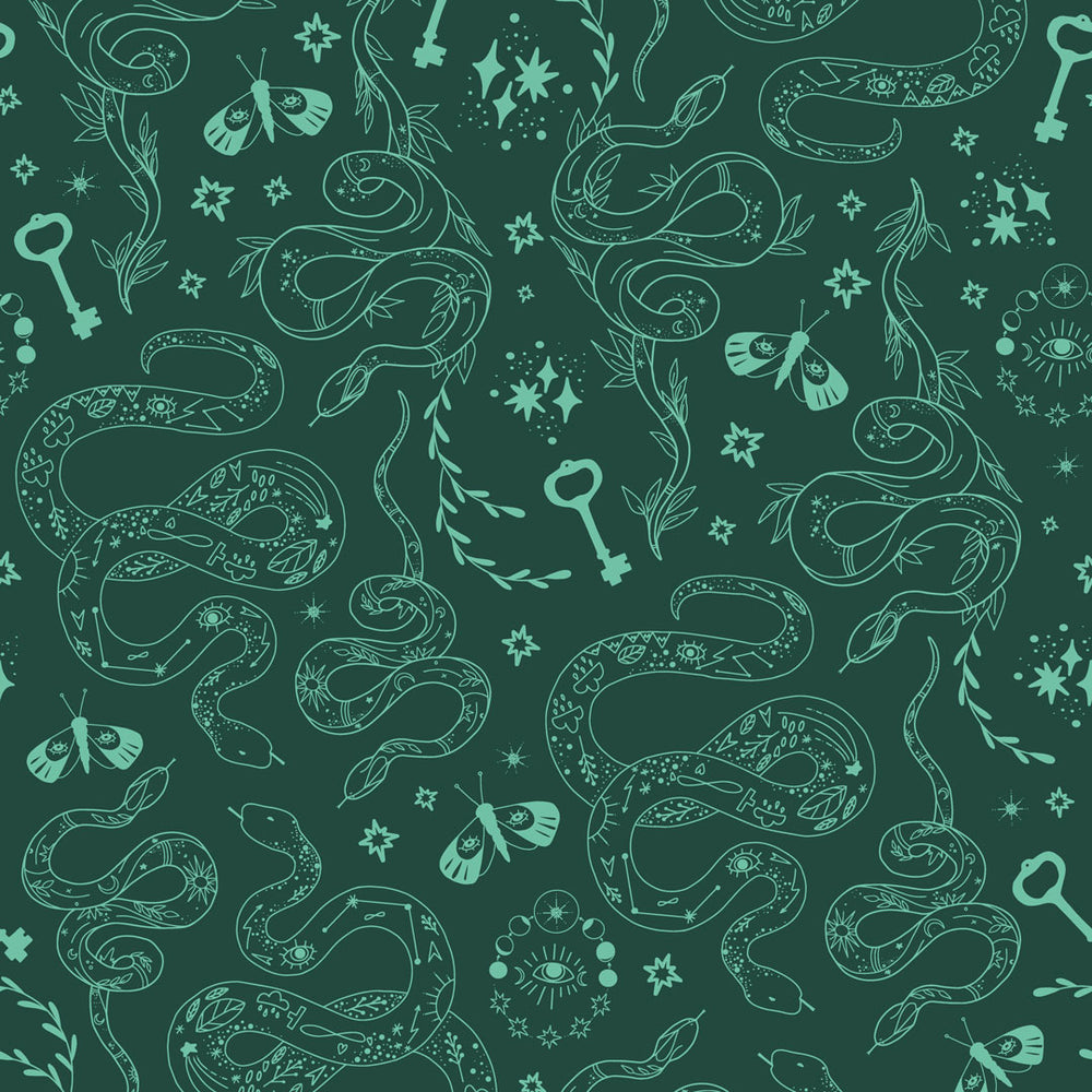 LH900471 - Medusa Wallpaper - Green Ink & Colourfornia - Lust Home