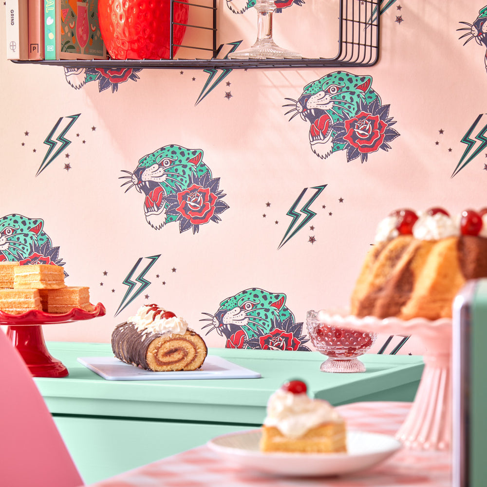 LH900479 - Roar Power Wallpaper - Candy Floss - Lust Home
