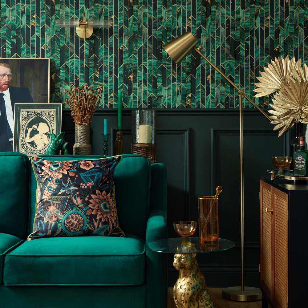 LH900491 - Chicago Wallpaper - Green Marble - Lust Home