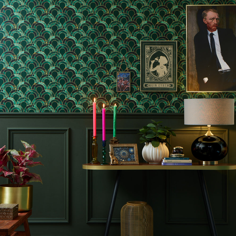 LH900492 - Ariel Wallpaper - Green Marble - Lust Home