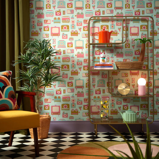 LH900501 - Back in Time Wallpaper - Brights on Elderflower - Lust Home