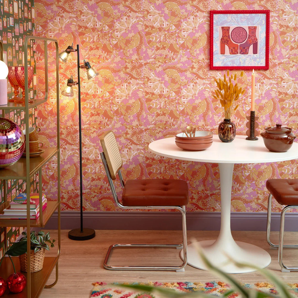 LH900508 - Mehndi Magic Wallpaper - Hot Brights - Lust Home