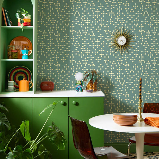 LH900571 - Atomic Dream Wallpaper - Seas the Day & Buttercream - Lust Home