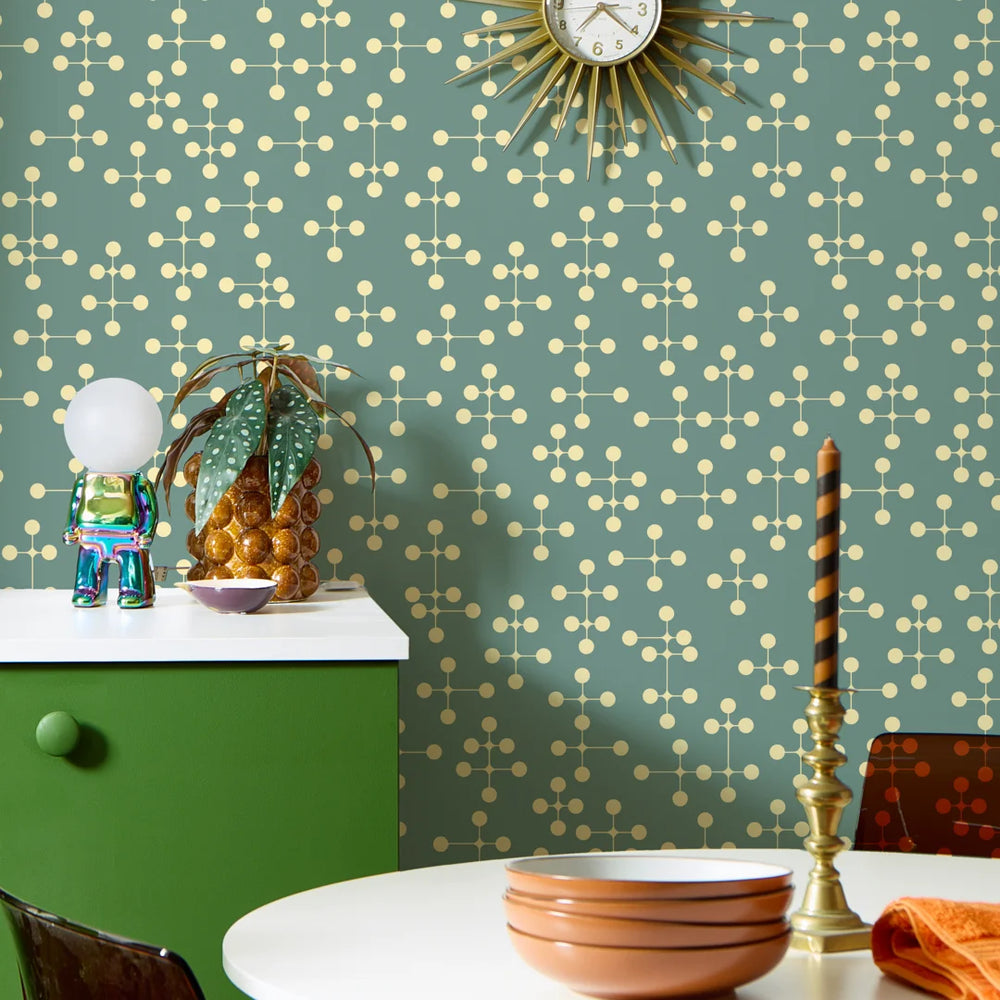 LH900571 - Atomic Dream Wallpaper - Seas the Day & Buttercream - Lust Home